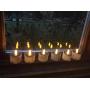 Gedengni 6 Pieces Warm White Flame Solar Power LED Light Candles - Electronic Solar LED Lamp Nightlight - Plastic Flameless Solar Energy Candle for Outdoor Camping Emergency