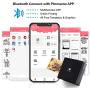 Phomemo M02 Mini Printer- Portable Bluetooth Thermal Printer Pocket Sticker Printer Compatible with iOS + Android for Organizing Office Documents，Work List Printing, Black and White Picture, Black