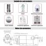 PLUMIA Gear Motor DC 24V 100RPM Eccentric Output Shaft 37mm Diameter Gearbox High Torque Electric Micro Speed Reduction Geared Motor