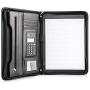 COSSINI Black Superior Vegan Leather Business Portfolio with Zipper – Padfolio All-in-One - Smartest Protective 10.1 Inch Tablet Sleeve, Presentation Slot, Solar Calculator, Card Storage, Writing Pad COSSINI Black Superior Vegan Leather Business Portfolio with Zipper – Padfolio All-in-One - Smartest Protective 10.1 Inch Tablet Sleeve, Presentation Slot, Solar Calculator, Card Storage, Writing Pad