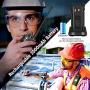 SAMCOM Two Way Radio FPCN10A 2 Watts Programmable UHF Handheld Walkie Talkie Long Range 20 Channels Double PTT LCD Display Earpieces, 6 Packs