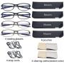Computer Blue Light Blocking Reading Glasses(Flexible and Lightweight) UV Protection Readers Anti Eyestrain for Women Men