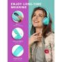 PeohZarr On-Ear Headphones with Microphone, Lightweight Folding Stereo Bass Headphones with 1.5M Tangle Free Cord, Portable Wired Headphones for Smartphone Tablet Laptop Computer MP3/4-Green