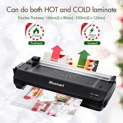 13 inches Laminator, Blusmart Multiple Function A3 Laminator with 25 Laminating Pouches, Paper Cutter, Corner Rounder Laminate for A3,A4,A5,A6