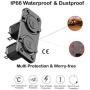 Quick Charge 3.0 Cigarette Lighter Outlet Splitter, 12V USB Charger Waterproof Power Socket Adapter DIY Kit with Blue LED Dual USB Ports for Rocker Switch Panel on Car Boat Marine RV, etc