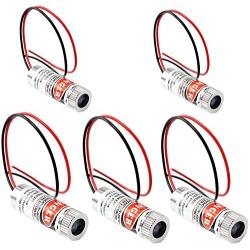ICQUANZX 5PCS 650nm 5mW 3-5V Red Laser Dot Module Diode w/Driver Plastic Lens.