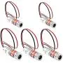 ICQUANZX 5PCS 650nm 5mW 3-5V Red Laser Dot Module Diode w/Driver Plastic Lens.