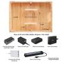 MobileVision 10-Port Bamboo Charging Station Includes 2 Powermod 5 USB Port Chargers for Smartphones & Tablets