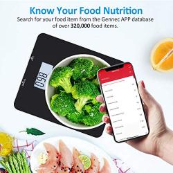 Smart Food Nutrition Scale, FITINDEX Bluetooth Digital Kitchen Scale with Nutritional Calculator and Timer, Multifunction Coffee Scale with Smartphone APP for Keto, Macro, Calorie and Weight Loss