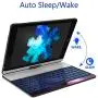 iPad Keyboard Case 9.7 for iPad 2018 (6th Gen) - 2017 (5th Gen) - iPad Pro 9.7 - iPad Air 2 & 1, 7 Color Backlit Keyboard Case/360 Rotate Wireless/BT Keyboard Case with Auto Sleep/Wake (Black)