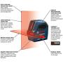 Bosch Self-Leveling Cross-Line Red-Beam Laser Level GLL 55