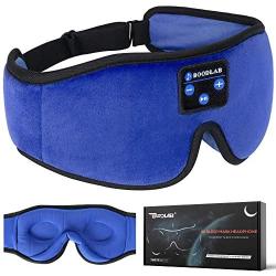 Boodlab Sleep Headphones Bluetooth Sleep Mask, 3D Sleep Eye Mask with Ultra-Thin HD Stereo Speakers Washable Adjustable for Sleeping Side Sleepers, Air Travel,Yoga,Meditation,Holiday