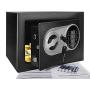 King Winner Mini Digital Electronic Security Safe Box,Safes, Wall-Anchoring Metal Steel Safe Deposit Box for Jewelry Money Cash Valuables