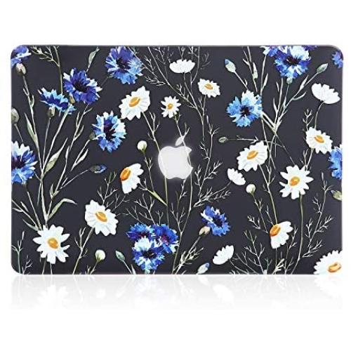 iDonzon Case for MacBook Pro 13 inch (A1278 2008-2012 Release),3D Effect Matte Black See Through Hard Case Cover Only Compatible MacBook Pro 13.3 inch with CD-ROM - Floral Pattern