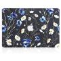 iDonzon Case for MacBook Pro 13 inch (A1278 2008-2012 Release),3D Effect Matte Black See Through Hard Case Cover Only Compatible MacBook Pro 13.3 inch with CD-ROM - Floral Pattern
