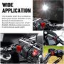 Ourbest Handlebar Switch 12V 7/8inch 22mm On Off Push Button for Bicycle Motorcycle Scooter Headlight/Fog Light/Driving Lamp Toggle Switch Red