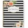 Softcover Classic Floral Get Stuff Done 8.5'' x 11'' Motivational Spiral Notebook/Journal, 120 Checklist Pages, Durable Gloss Laminated Cover, Gold Wire-o Spiral. Made in The USA Softcover Classic Floral Get Stuff Done 8.5'' x 11'' Motivational Spiral Notebook/Journal, 120 Checklist Pages, Durable Gloss Laminated Cover, Gold Wire-o Spiral. Made in The USA