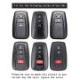 TANGSEN Smart Key Fob Case for TOYOTA AVALON CAMRY COROLLA HATCHBACK C-HR PRIUS PRIME RAV4 2 3 4 Button Keyless Entry Remote Personalized Protective Cover Plastic 3D Carbon Fiber Emboss