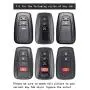 TANGSEN Smart Key Fob Case for TOYOTA AVALON CAMRY COROLLA HATCHBACK C-HR PRIUS PRIME RAV4 2 3 4 Button Keyless Entry Remote Personalized Protective Cover Plastic 3D Carbon Fiber Emboss
