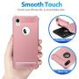 iPhone XR Case with Card Holder and[Screen Protector Tempered Glass x2Pcs] SUPBEC Protective Ultra-Thin-Slim Cover with Silicone TPU Shockproof Rubber Wallet Case for iPhoneXR 6.1''-Rose Gold