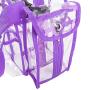 SHANY Clear PVC Makeup Bag - Large Professional Makeup Artist Rectangular Tote with Shoulder Strap and 5 External Pockets - PURPLE
