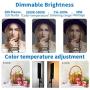 GIJUANRING LED Video Light,Photography Lighting Camera Studio Light with Batteries,Stand Dimmable Bi-Color 3200-5500K Photo Light Panel for Portrait, Product Photography, Outdoor Video,YouTube Video