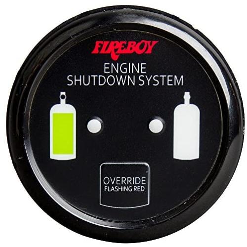 Fireboy-Xintex Xintex Deluxe Helm Display w/Gauge Body, LED & Color Graphics f/Engine Shutdown System - Black Bezel Display