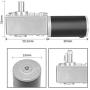 Aobbmok DC Motor 12V Low Speed 160 RPM High Torque Little Geared Motor with Metal Gear Reducer