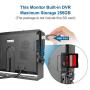 DALLUX Backup Camera System with 9'' Monitor Built-in DVR Recorder for RV Semi Box Truck Trailer Motorhome,Quad Split Screen 4 Channel 1080P HD Waterproof Rear & Side View Rearview Camera Kit