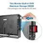 DALLUX Backup Camera System with 9'' Monitor Built-in DVR Recorder for RV Semi Box Truck Trailer Motorhome,Quad Split Screen 4 Channel 1080P HD Waterproof Rear & Side View Rearview Camera Kit