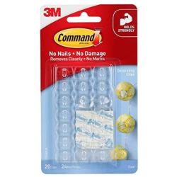 Command 17026CLR-ES Decorating Clips, Clear, 20-Clips