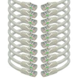 iMBAPrice 1 Cat5e Network Ethernet Patch Cable, 10 Pack, White (IMBA-CAT5-01WT-10PK)