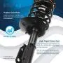 Detroit Axle - Front Strut & Complete Coil Spring Assembly Replacement for Buick Lesabre Cadillac Deville DTS Bonneville No Electrical Plug - 2pc Set