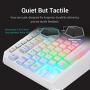 Redragon S101 Wired Gaming Keyboard and Mouse Combo RGB Backlit Gaming Keyboard with Multimedia Keys Wrist Rest and Red Backlit Gaming Mouse 3200 DPI for Windows PC Gamers (White)