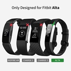 Welltin Bands Compatible with Fitbit Alta/Alta HR for Women and Men(4 Pack), Classic Soft Silicone Sport Strap Replacement Wristband for Fitbit Alta/Alta HR/Fitbit,Small Large