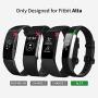 Welltin Bands Compatible with Fitbit Alta/Alta HR for Women and Men(4 Pack), Classic Soft Silicone Sport Strap Replacement Wristband for Fitbit Alta/Alta HR/Fitbit,Small Large