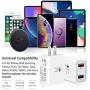 Fast 3.0 Wall Charger, Pofesun 2 Pack 30W Fast Charge 3.0 USB Wall Charger with Dual Ports Portable Power Adapter Compatible for iPhone 11 Pro Max Xs Max XR X 8 Plus,Samsung Galaxy-White,White