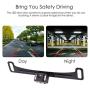 EINCAR HD Backup Camera Rear View License Plate Reverse Camera for Car/SUV/Vehicle/Pickup IP67 Waterproof 6 LED Light Night Vision Optimum 170˚ Wide View for Safety