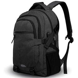 Business Travel Laptop Backpack 15.6 Inch,Tocode Computer Backpack School Backpack with USB Charging Port&Headphone Hole Anti-Theft Water Resistant College Backpack for Women & Men–Black Update