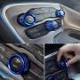 ToolEpic for Dodge Challenger Charger Accessories 2015-2021 and for Ram 1500 2013-2018 - Decor Trim Rings Set of 3 - Best Aluminum Alloy B5 Blue - Air Conditioning Volume Radio Button Knob Cover.