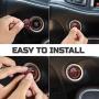 ToolEpic for Dodge Ram 1500 Challenger Charger Durango Accessories 2015-2021 - Engine Start Stop Button Overlay Ruby Red Sticker Emblem - Push to Release Hell Badge Unique Style - Perfect for Decals