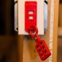 Zing Green Products 7127 RecycLockout Lockout Tagout Hasp, 1 Inch Recycled Aluminum, 1'' Inside Jaw Diameter, Red
