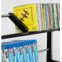 Atlantic Element Media Storage Rack - Holds Up to 230 CDs or 150 DVDs, Contemporary Wood & Metal Design with Wide Feet for Greater Stability, PN35535601 In Espresso