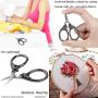 BIHRTC Small Scissors Embroidery Scissors Stainless Steel Sharp Tip Scissors Craft Shears Scissors for Cutting Paper Needlework Craft Threading Needlework Handcraft Gun Black Scissors