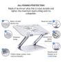 Skrebba Laptop Stand, EPN Laptop Riser with Heat-Vent to Elevate Laptop, Adjustable Ergonomic Desktop Laptop Stand Holder with Slide-Proof Silicone and Protective Hooks, for MacBook Pro/Air (Silver)