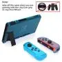 MENEEA Dockable Case for Nintendo Switch, Fit The Dock Station Protective Accessories Cover Case for Nintendo Switch and Joy Con Controller with a Tempered Glass Screen Protector Crystal Blue