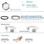 12mm 1/2'' Momentary Push Button Switch 1NO SPST Black Metal Shell LED Ring Light Waterproof Toggle Switches (Blue Light)
