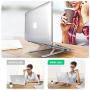 Toenman Upgraded Laptop Stand, Adjustable Aluminum Notebook Stand, Foldable Non-Slip Computer Holder for MacBook Air Pro, Lenovo, Dell, More 10-15.6” Laptops