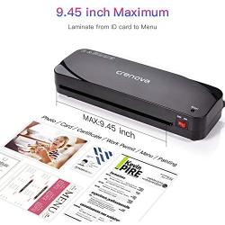 Laminator, Crenova A4 Laminator, 4 in 1 Thermal Laminator, 9 inches, 20 Laminating Pouches, Paper Trimmer, Corner Rounder