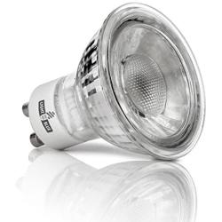 Light Blue (10 Pack) GU10 MR16 LED 5-Watt, (50W Equivalent) Dimmable, 3000K Soft White, Actual Halogen Size, 400 Lumens, 36° LED Spot Light, GU10 Base